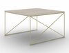 Kohvilaud ADRK Furniture Nelia, 75 x 75 x 43cm, pruun/kuldne