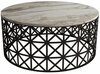 Diivanilaud Kalune Design Selin, 90 x 90 x 38 cm, valge/must