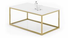 Diivanilaud ADRK Furniture Narisa, 100 x 60 x 43 cm, valge/kuldne