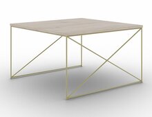 Kohvilaud ADRK Furniture Nelia, 75 x 75 x 43cm, pruun/kuldne