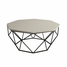 Diivanilaud Kalune Design Diamond, must/beež, 90 x 90 x 38 cm