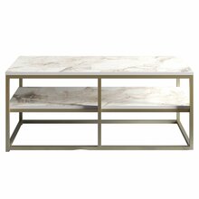 Diivanilaud Kalune Design Forteaus, 45.4 x 110.4 x 47 cm, kuldne/valge
