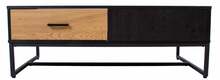 Diivanilaud Home4you Amsterdam, 110 x 60 x 40 cm, tamm/must