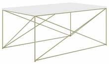 Kohvilaud ADRK Furniture Dante, kuldne/valge, 100 x 60 x 43 cm