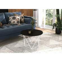 Diivanilaud ADRK Furniture Liam, 55 x 55 x 37 cm, must/valge