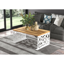 Diivanilaud ADRK Furniture Semara, 100 x 60 x 45 cm, pruun/valge