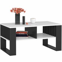 Kohvilaud Akord Rockford, 53 x 92 x 45 cm, valge/must