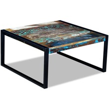 Kohvilaud, 80 x 80 x 40 cm, täispuidust taaskasutatud puit