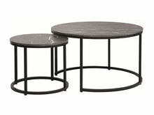 Diivanilaudade komplekt Signal Meble Dion, must Marble