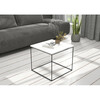 Diivanilaud ADRK Furniture Elena, 50 x 50 x 45 cm, valge/must