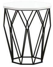 Kohvilaud Kalune Design Sofya, 46 x 46 x 57 cm, valge/must