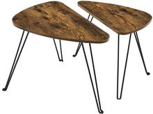Kohvilaudade komplekt Leobert LNT012B01, 60 x 38 x 47.5 cm, pruun/must, 2 tk