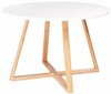 Kohvilaud ModernHome Scandinavian, 60 x 60 x 40 cm, valge/puit