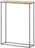 Konsoollaud ADRK Furniture Sili, 60 x 20 x 80 cm, must/tamm