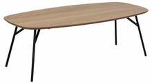 Kohvilaud Actona Caracas, 120 x 60 x 40 cm, pruun/must, tammepuidust spoon, matt must teras