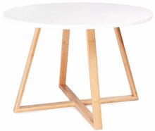 Kohvilaud ModernHome Scandinavian, 60 x 60 x 40 cm, valge/puit