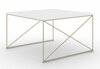 Kohvilaud ADRK Furniture Nelia, 75 x 75 x 43 cm, valge/kuldne
