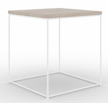 Kohvilaud ADRK Furniture Adina, 40 x 40 x 43cm, valge/pruun