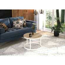 Diivanilaud ADRK Furniture Rinen, 55 x 55 cm, helepruun/valge