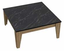 Kohvilaud Kalune Design Lorenz, pruun/must, 85 x 85 x 35 cm