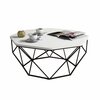 Kohvilaud Kalune Design Diamond, 90 x 90 x 38 cm, valge/must