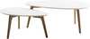 Diivanilauakomplekt Home4you Helena, 100 x 50 x 40 cm, 70 x 35 x 35 cm, valge