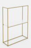 Konsoollaud ADRK Furniture Velo, 20 x 60 x 80 cm, valge/kuldne/läbipaistev