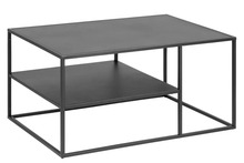 Kohvilaud Actona Newton, 90 x 60 x 45 cm, teras, matt must