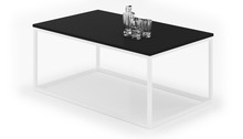 Diivanilaud ADRK Furniture Narisa, 100 x 60 x 43 cm, must/valge