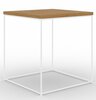 Kohvilaud ADRK Furniture Adina, 40 x 40 x 43 cm, valge/pruun