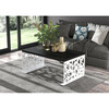 Diivanilaud ADRK Furniture Semara, 100 x 60 x 45 cm, must/valge