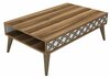 Diivanilaud Kalune Design City, 105 x 60 x 36.6 cm, valge/pähkel