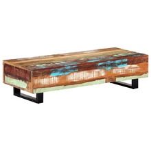 Kohvilaud, 120 x 50 x 30 cm, taaskasutatud puit ja teras