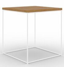 Kohvilaud ADRK Furniture Adina, 40 x 40 x 43 cm, valge/pruun