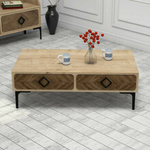 Diivanilaud Kalune Design Samba, 105 x 60 x 34.6 cm, tamm, helepruun