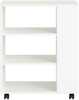 Kohvilaud Sobuy FBT68-W, 60 x 35 x 75 cm, valge/must