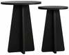 Kohvilaudade komplekt Kalune Design Mushroom 2, 40 x 40 x 50 cm, must, 2 tk