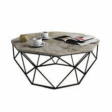 Kohvilaud Kalune Design Diamond, 90 x 90 x 38 cm, must/pruun/beež