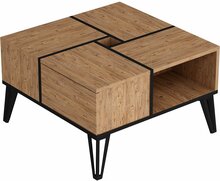 Kohvilaud Kalune Design Nirvana, 71.8 x 71.8 x 43.8 cm, pruun/must