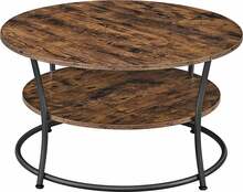 Kohvilaud Leobert LCT80BX, 80 x 80 x 45 cm, pruun/must