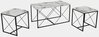 Kohvilaudade komplekt Kalune Design Defne, 45 - 50 cm x 100 cm x 52 cm, valge/must, 3 tk