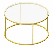 Kohvilaud Kalune Design Berlin, 80 x 80 x 45 cm, kuldne