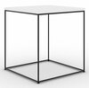 Kohvilaud ADRK Furniture Adina, 40 x 40 x 43 cm, läbipaistev/valge/must