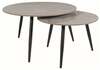 Diivanilaudade komplekt Signal Meble Kora C, 80 x 80 x 45 cm, 2 tk, must/hall