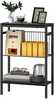Diivanilaud Homcom, 43 x 18 x 62,5 cm, must, 2 riiuliga, terasraam
