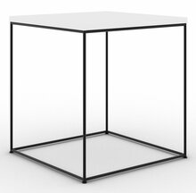 Kohvilaud ADRK Furniture Adina, 40 x 40 x 43 cm, läbipaistev/valge/must