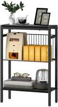 Diivanilaud Homcom, 43 x 18 x 62,5 cm, must, 2 riiuliga, terasraam
