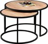 Kohvilaud Kalune Design Tambur, 66 - 80 cm, must/helepruun