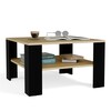 Kohvilaud Top E Shop Square, 68 x 68 x 40 cm, liiva tamm/must