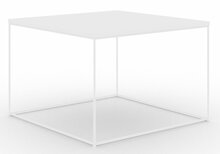 Kohvilaud ADRK Furniture Roni, 65 x 65 x 37 cm, läbipaistev/valge